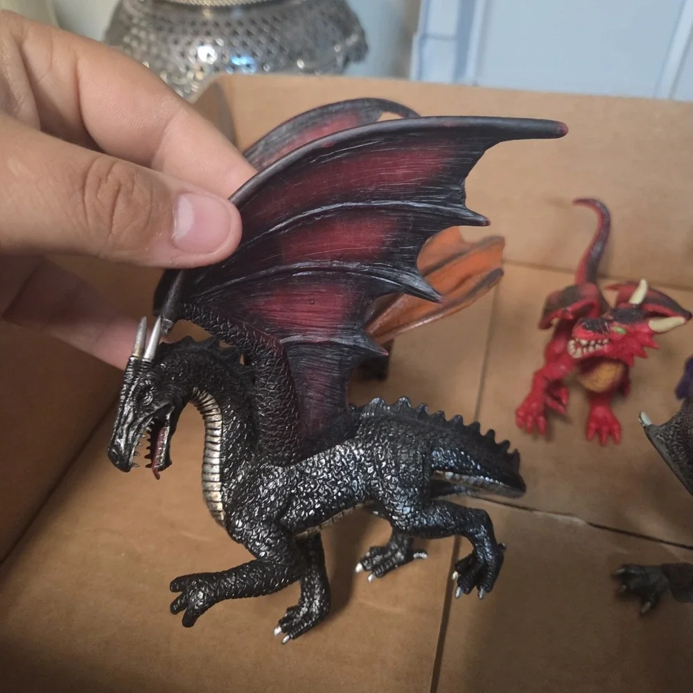 Lot Of Dragon Figures‎ Fantasy Mythical Papo Mojo Hydra Dual-head Cyber Dragon